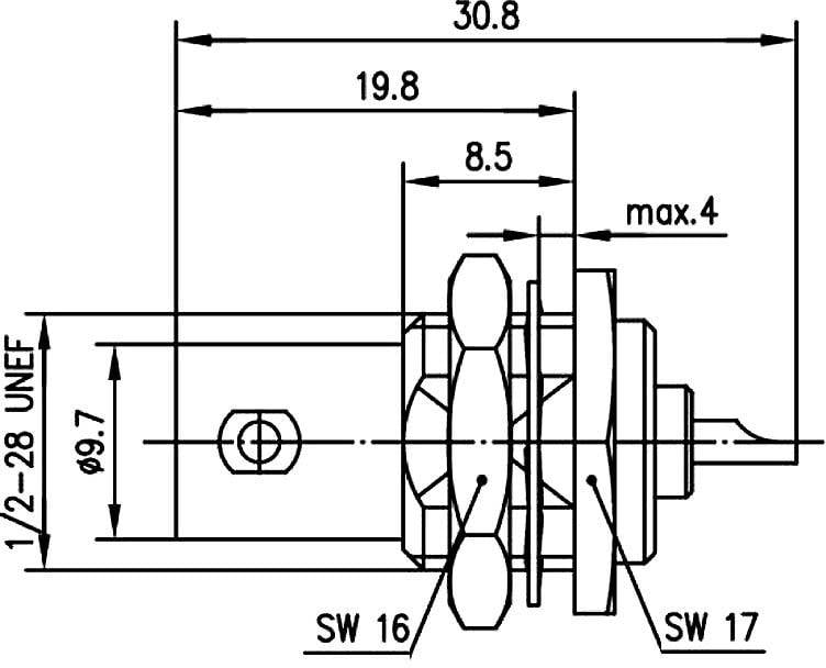 Роз'єм BNC Telegärtner 100023407 100023407 гніздо для вертикального монтажу 50 Ом 1 шт.