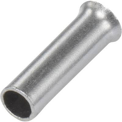 Srebrny, rurkowaty cylinder metalowy, prawdopodobnie tuleja zaciskowa, na białym tle.