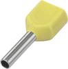 TRU COMPONENTS 1091311 Podwójna końcówka TE10-08YL, z częściową izolacją , 1 mm² x 8 mm, 100 szt.