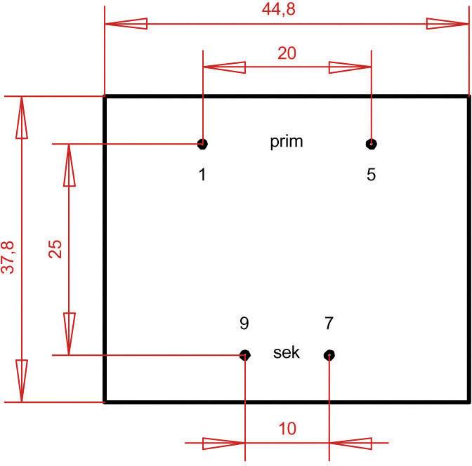 Трансформатор PCB, EI 42/14.8 Gerth PT422401 230 В Н/Д Н/Д 4,8 ВА