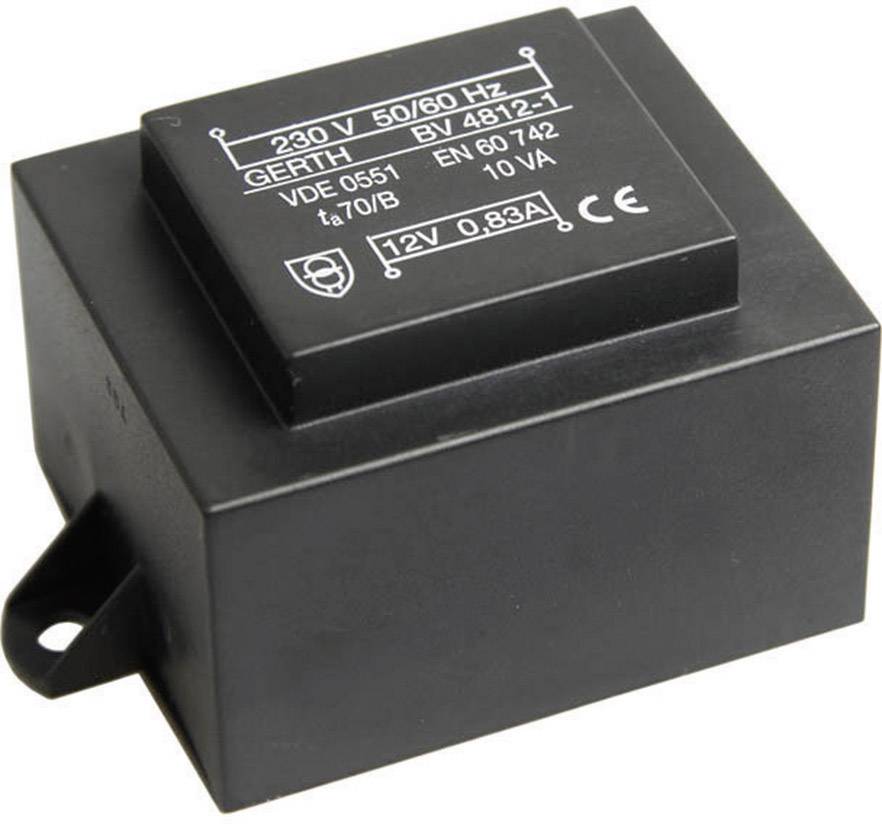 Трансформатор для друкованої плати, з фланцем EI 48/16.8 Gerth PT484802F 230 В Н/Д Н/Д 10 ВА