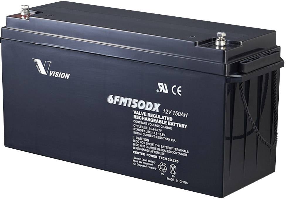 Akumulator solarny Vision Akkus FM-Serie 6FM150DXS, 12 V, 150 Ah