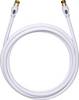 kabel anteny, SAT, Oehlbach 2811 Transmission Plus 220, [1x złącze męskie antenowe 75 Ω - 1x złącze żeńskie antenowe 75 Ω], 120 dB, 2.20 m, styki pozłacane , biały