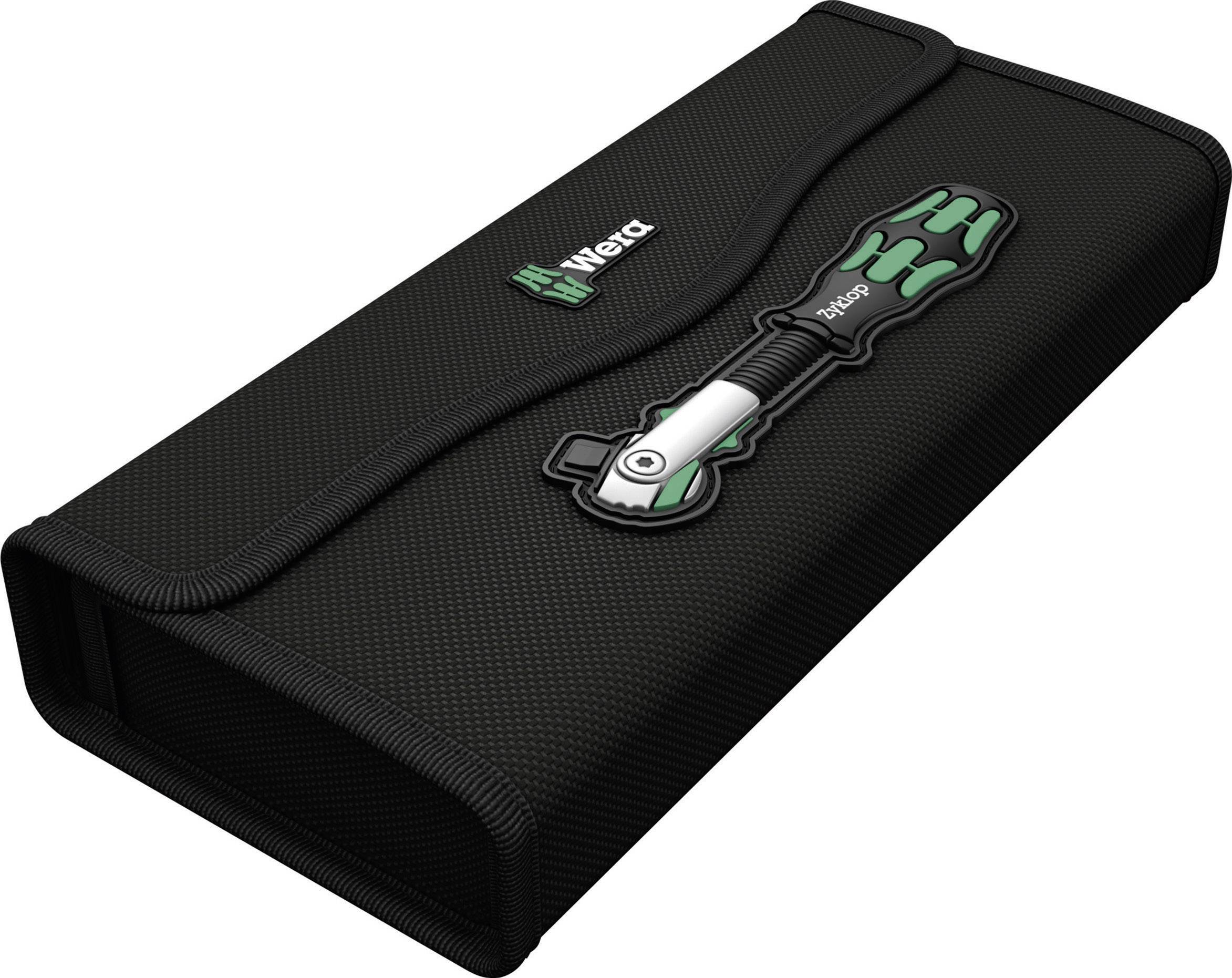 Zestaw narzędzi 'Wera' w czarnym pokrowcu o designie śrubokręta. Idealny do precyzyjnych prac rzemieślniczych.