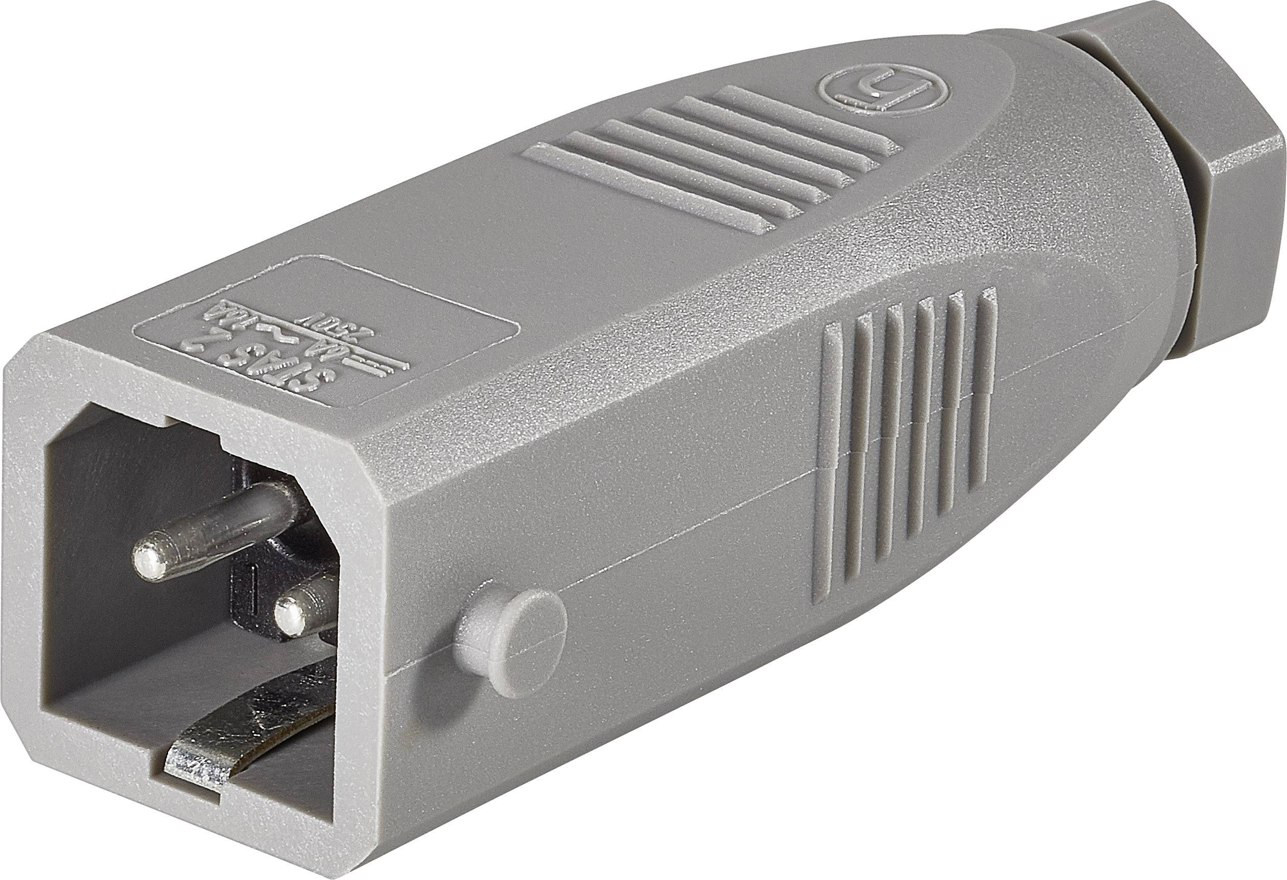 Роз'єм живлення Hirschmann 930620106-1 STAS чоловічий, контакти: 2 + PE, 250 В, 16 А, 1 шт.