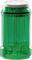 Zielony pojemnik z białą pokrywką, prawdopodobnie dozownik do przypraw, stojący pionowo.
