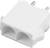 Biała, dwubiegunowa złączka elektryczna z dwoma stykami, używana do połączeń elektrycznych.