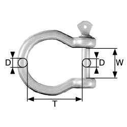 Скоба 150 кг 8 мм сталева оцинкована Dörner + Helmer 174343 50 шт.