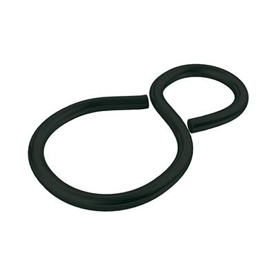 dörner + helmer 4810194 Набір гачків, чорний Сталь, чорний 10 комплектів.