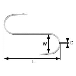 Гачок dörner + helmer 4812014 100 мм 12 шт.