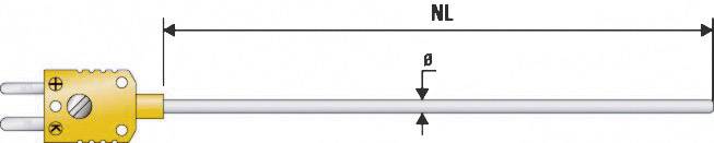 Занурювальний датчик типу K B + B Thermo-Technik, K625 0150-10, від -200 до +800 °C