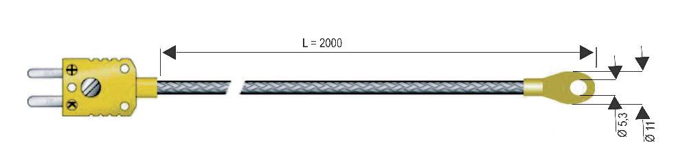 Поверхневий датчик типу K B + B Thermo-Technik, 0625 1446-07, від -50 до +400 °C