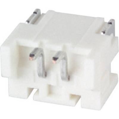Biała plastikowa wtyczka z dwoma stykami metalowymi, prawdopodobnie przeznaczona do urządzeń elektronicznych lub połączeń kablowych.