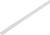 Długi, biały pręt z tworzywa sztucznego na białym tle.