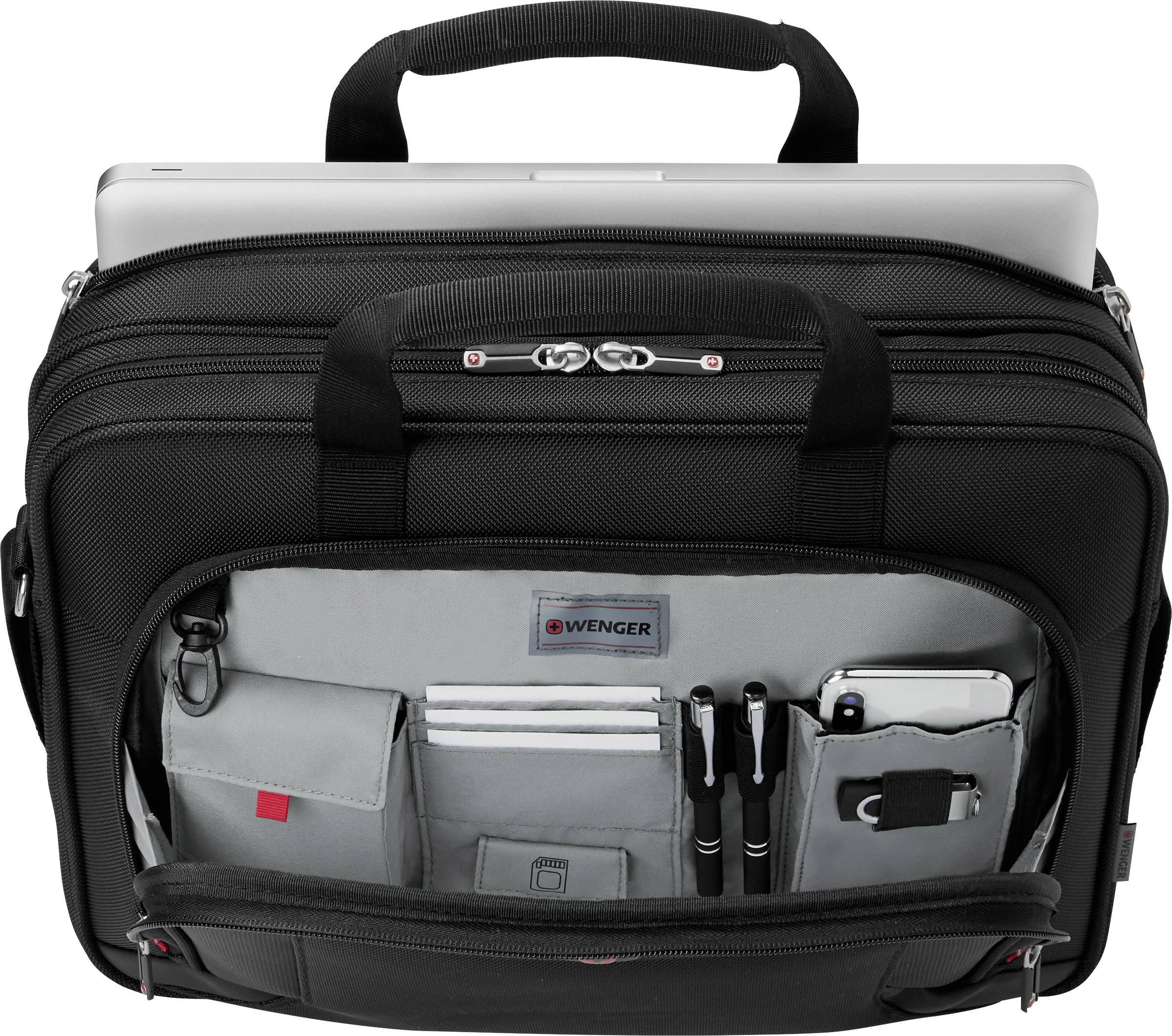 Сумка для ноутбука Wenger Prospectus 600649, 40,6 см (16 дюймів), (Ш x В x Г) 8 x 32 x 42 см, чорна
