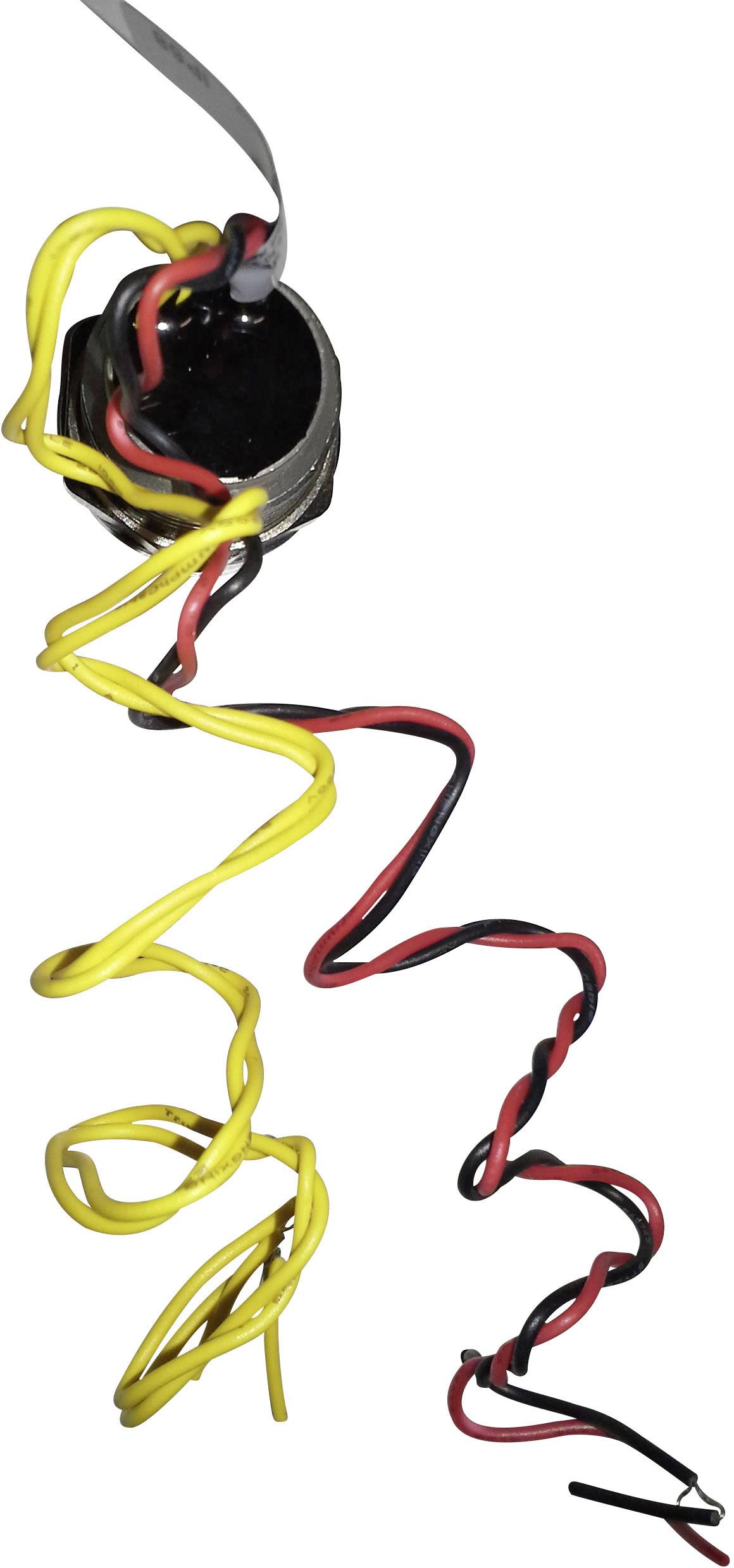 Kolorowe przewody splecione ze sobą; żółty, czarny, czerwony. Koniec jest ucięty. Prawdopodobnie fragment połączenia elektrycznego.