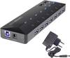 Renkforce RF-3806034 USB-Hub 7 Portów USB-A USB 3.0 5 GBit/s z gniazdem szybkiego ładowania, z diodą LED statusu czarny