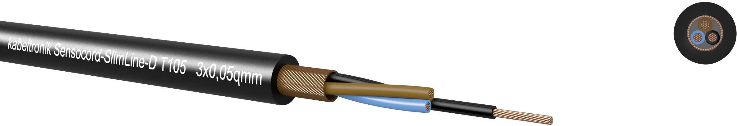 Kabeltronik 24308D5T9 Кабель датчика Sensocord® 8 x 0,05 мм² чорний Кількість товарів на погонний метр