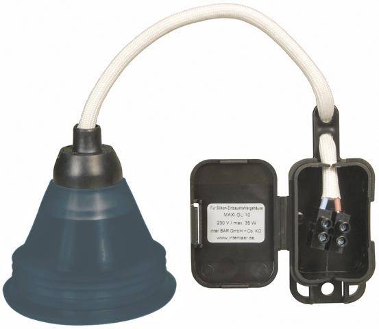 interBär MAXI GU10 Serie 1000 1000-505.01 Силіконовий корпус 35 Вт сірий