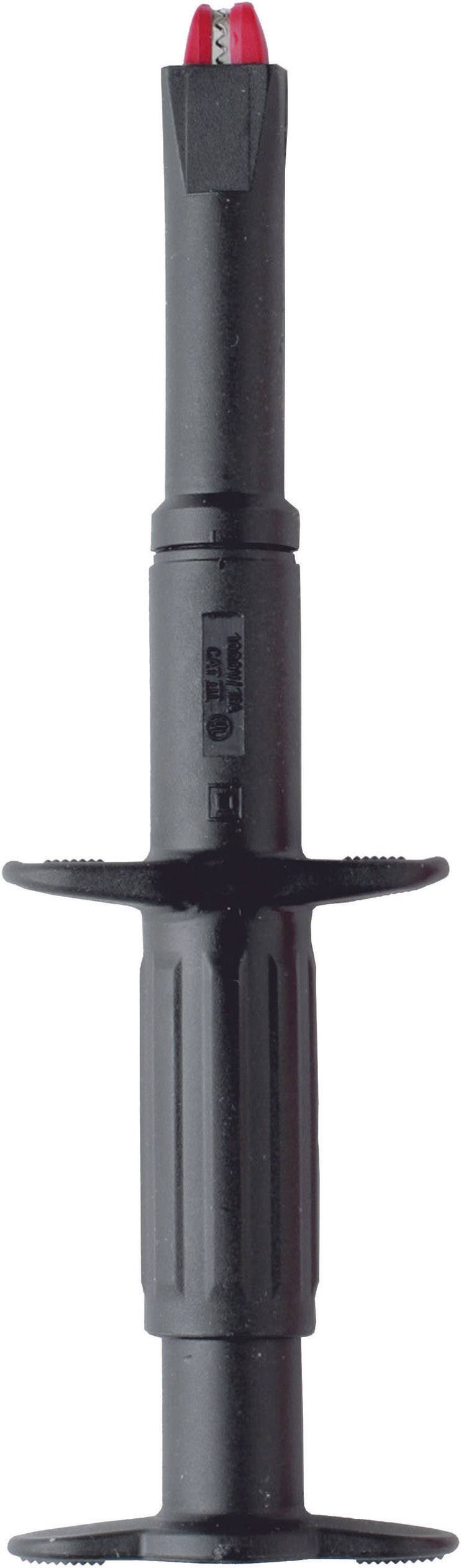 Czarny adapter do komory ciśnieniowej z czerwonym czubkiem, ustawiony w pozycji pionowej. Posiada uchwyty po obu stronach.