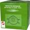 Zielona opakowanie maseczki ochronnej z napisem 'Protective Respirator EN149:2001+A1:2009 FFP3'.
