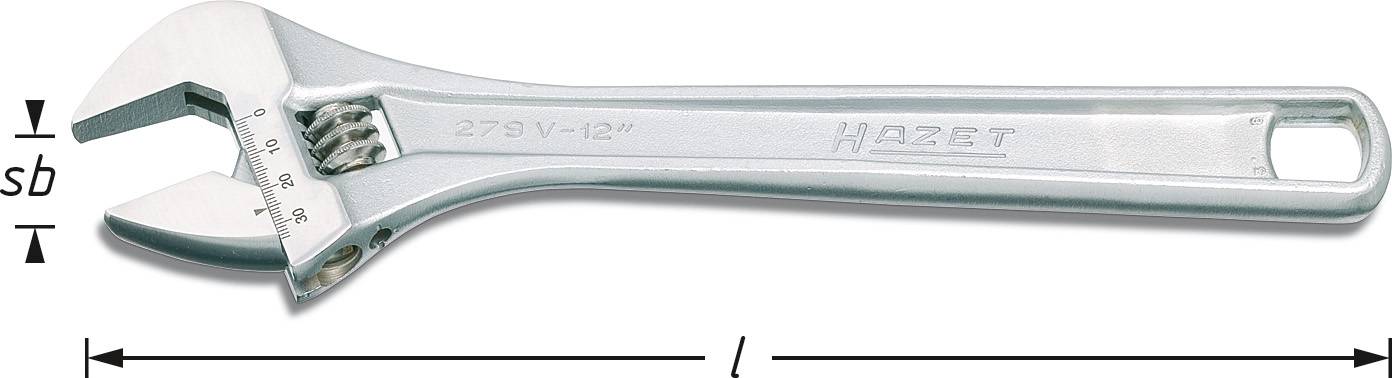 Hazet 279V-10 Klucz regulowany Rozmiar klucza (metryczny) (tylko do tytułu) 28 mm