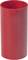Czerwony, cylindryczny kubek plastikowy, stojący pionowo, bez widocznych wzorów lub detali.
