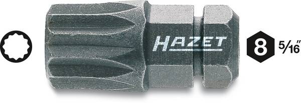 Hazet 2597-03 Bit wieloząbkowy M8 stal specjalna   1 szt.