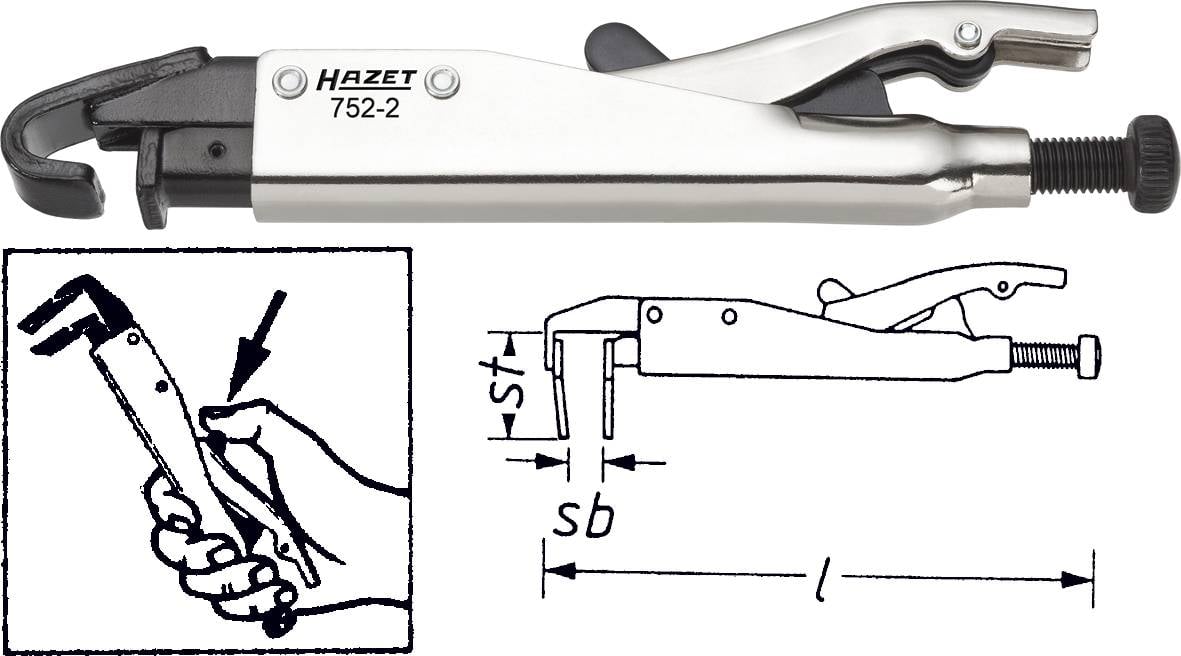 Zaciskarka Hazet 752-2 205 mm