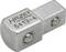 Metalowy adapter z napisem 'HAZET 6413-4' z widocznymi dwiema śrubami, prawdopodobnie element wyposażenia narzędzia lub maszyny.