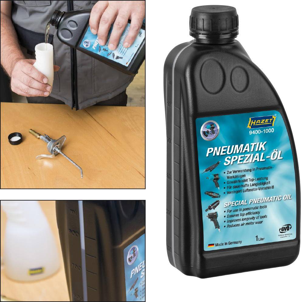 Спеціальна олива для пневматичних інструментів Hazet 9400-1000 1000 мл