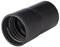 Czarny, cylindryczny odcinek rury z gwintem, przedstawiony z boku.