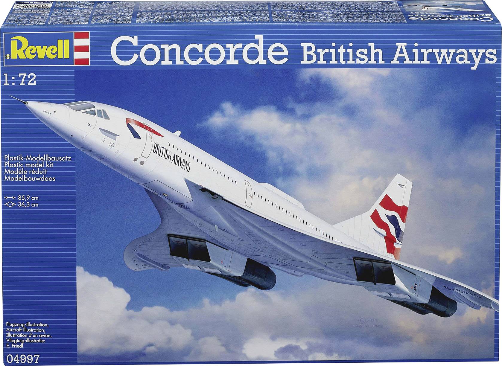 Model samolotu do sklejania Revell 4997, Concorde British Airways, 1:72 ...