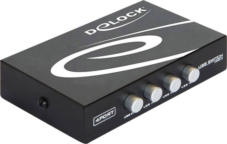 Przełącznik USB 2.0 Delock 87634 4 porty czarny-0