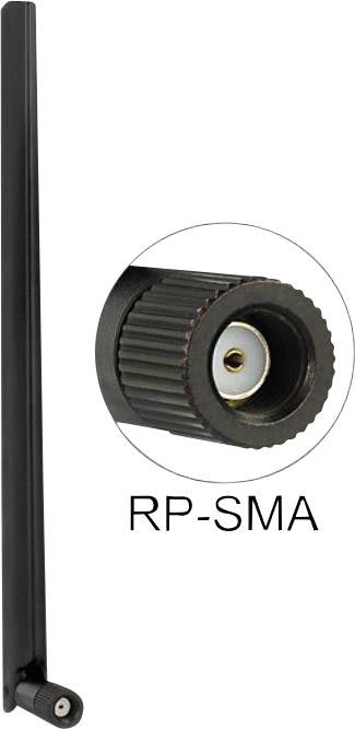 Delock 88900 Antena prętowa WLAN 6 dB 2.4 GHz, 5 GHz