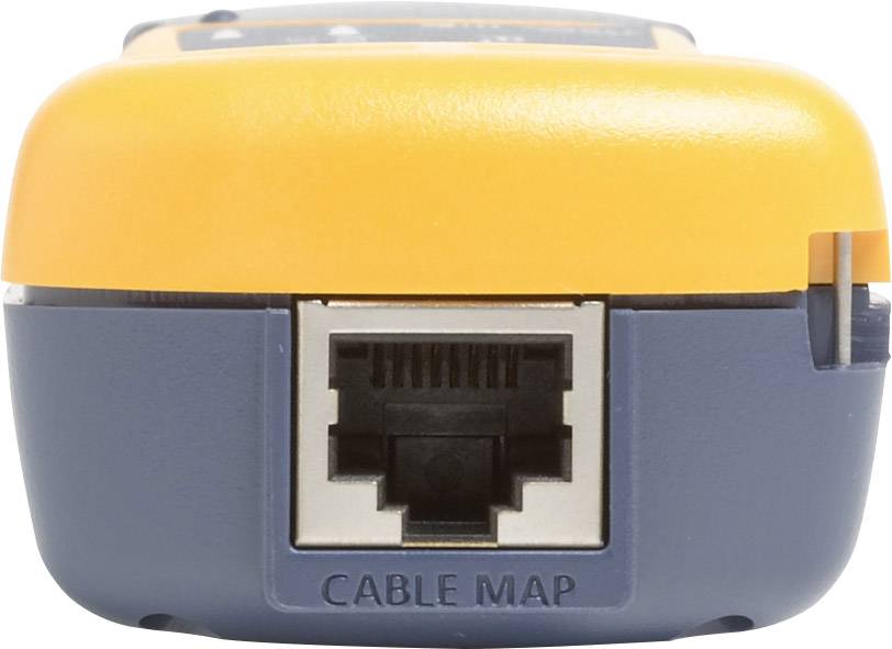 Tester sieci z przodu z gniazdem RJ45 i napisem 'CABLE MAP'