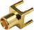 Pozłacany złącz wtykowy z dwoma równoległymi stykami. Odpowiedni do urządzeń elektronicznych i precyzyjnego prowadzenia sygnałów.