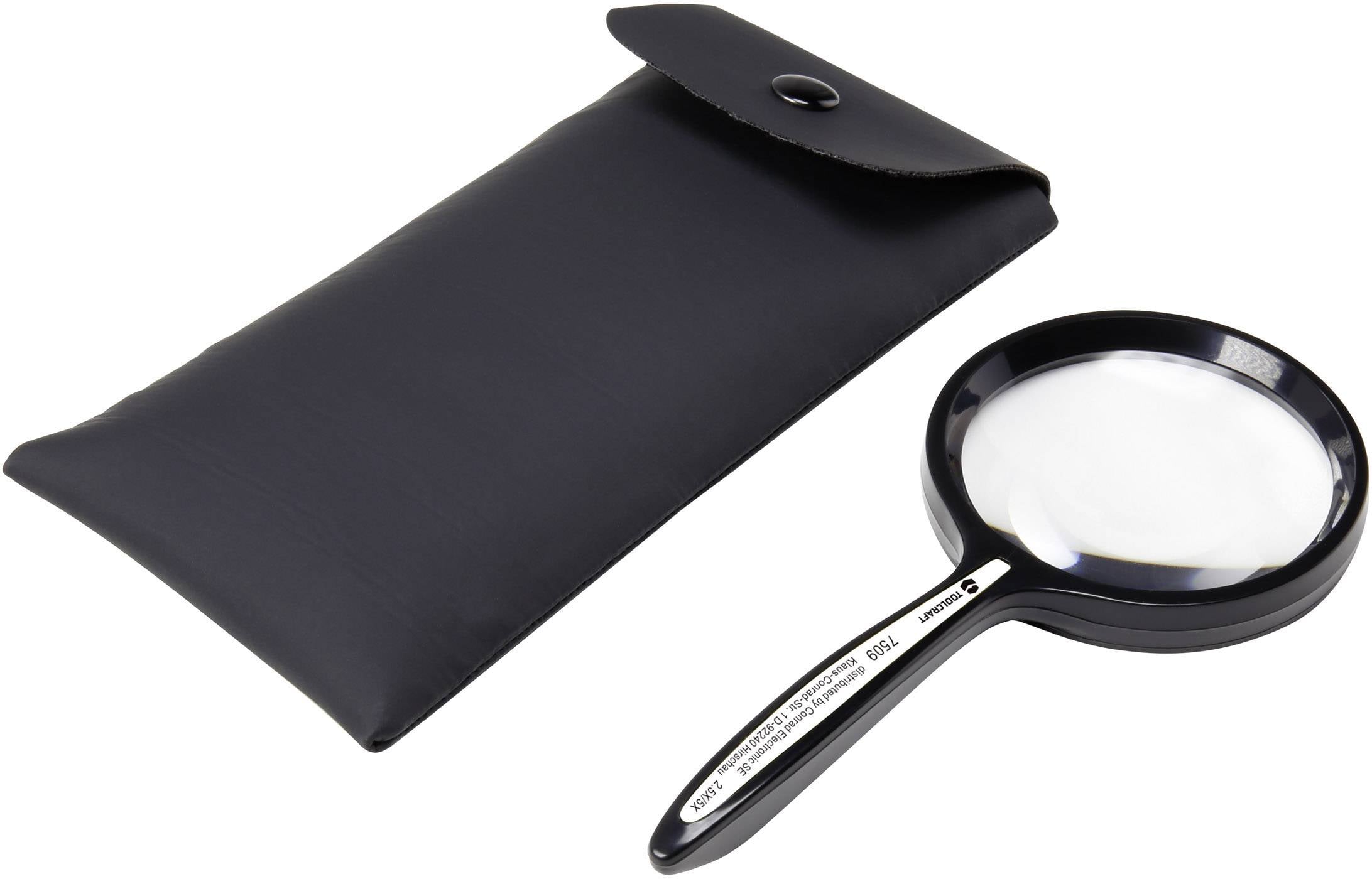 Ручна лупа TOOLCRAFT 1311517 Коефіцієнт збільшення: 2,5 x, 5 x Розмір лінзи: (Ø) 50 мм