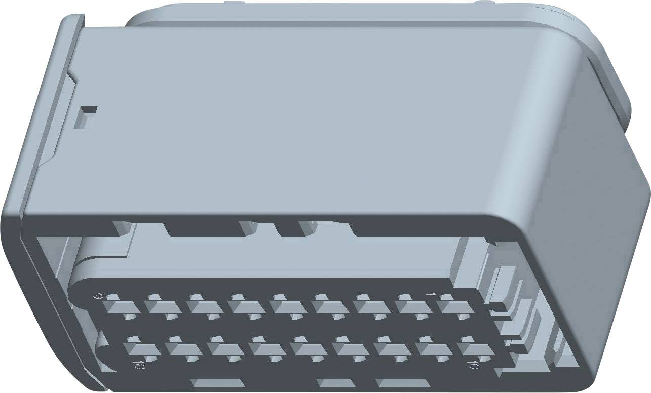 Ilustracja złącza OBD-II, używanego do podłączania urządzeń diagnostycznych do elektroniki pojazdu w celu wykrywania usterek.