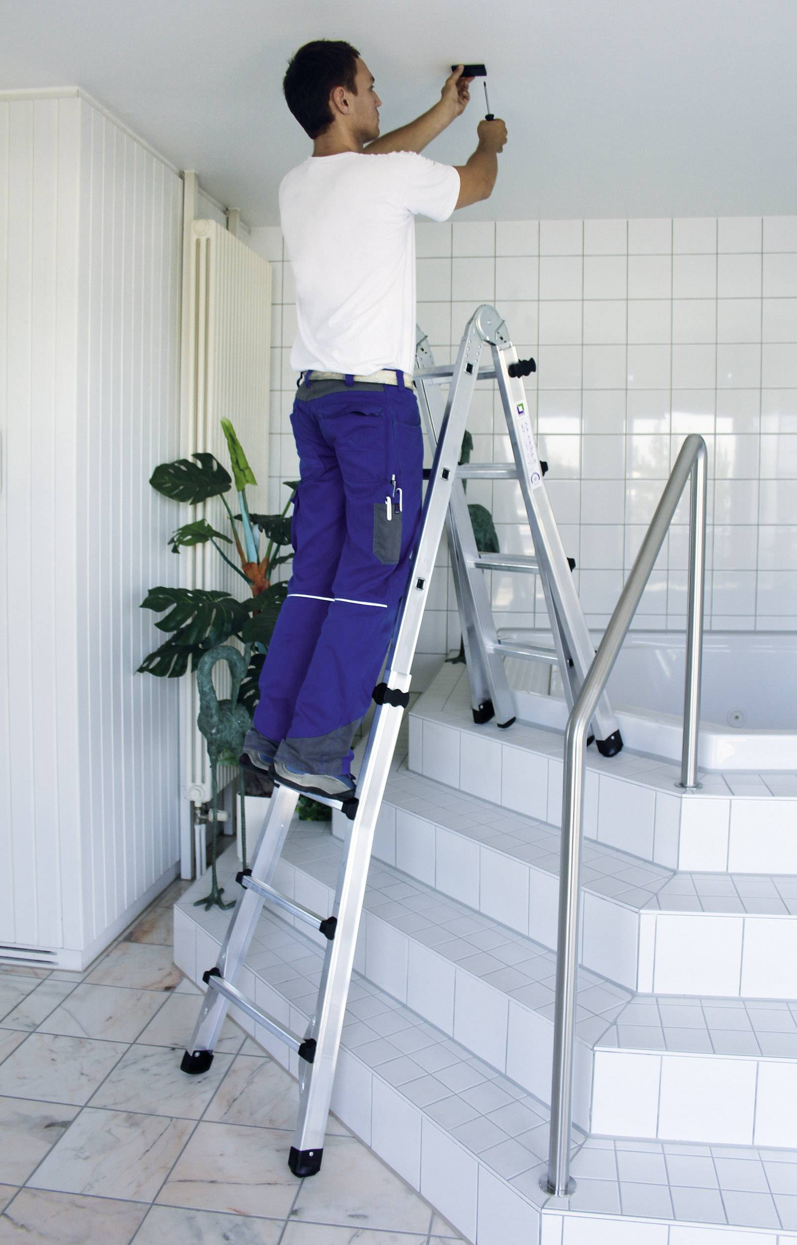 Телескопічна драбина MUNK Günzburger Steigtechnik 32015, Максимальна робоча висота: 5,3 м