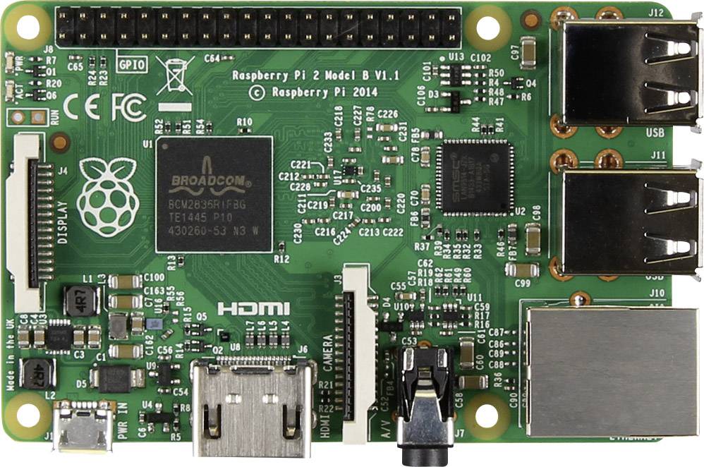 Raspberry Pi® 2 модель B 1 ГБ 4 x 0,9 ГГц