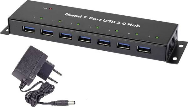 Hub USBRenkforce RF-3955359, 7 x USB-A