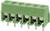 Zielony, wielobiegunowy złącze z pięcioma stykami, typowo stosowane do połączeń elektrycznych na płytkach drukowanych.