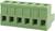 Zielony złącz wtykowy z sześcioma stykami, odpowiedni do zastosowań w obwodach elektronicznych.
