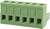 Zielony blok przyłączeniowy z sześcioma zaciskami, z dostępem bocznym. Stosowany w zastosowaniach elektrycznych i elektronicznych.