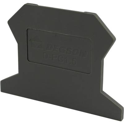 Plastikowa osłona końcowa, ciemnoszara, pasująca do listew zaciskowych Degson D-PC1.5.