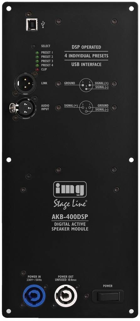 Monacor AKB-400DSP Moduł wzmacniacza do zabudowy 400 W