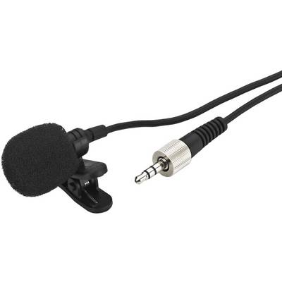 Mikrofon lavalier z klipsem i wtykiem jack 3,5 mm, odpowiedni do bezobsługowej rejestracji dźwięku.