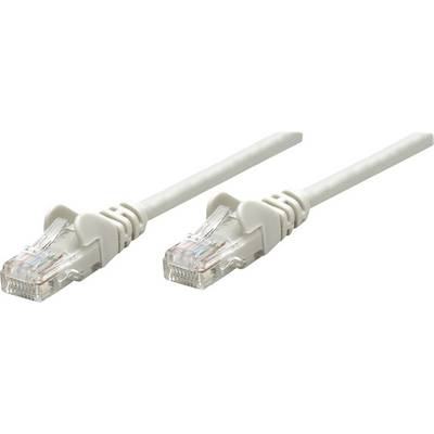 Dwa białe kable Ethernet z przezroczystymi wtykami, ułożone obok siebie, ukazują kolorowe przewody w środku wtyków.