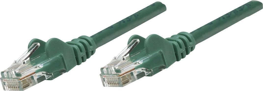 Dwa zielone przewody Ethernet ułożone obok siebie, z wtyczkami RJ45 po obu stronach.